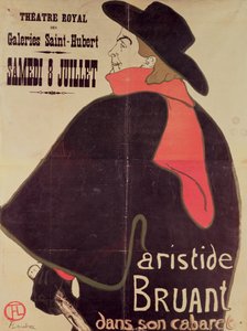 阿里斯蒂德布鲁恩在他的歌舞表演，1893年